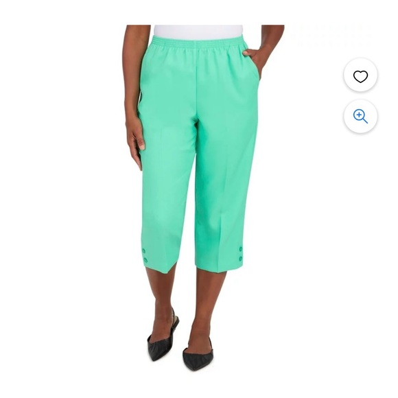 Alfred Dunner women classic fit capri comfort waist easy wear easy care size 10 - Picture 1 of 6